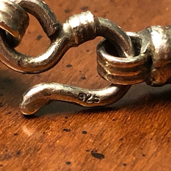 Vintage Sterling Silver Wheat Link Beaded Bracelet - Picture 14 of 15